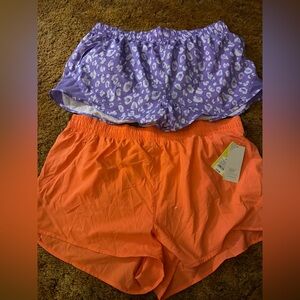 NWT Women's Purple and Orange Shorts Set